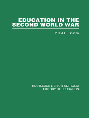 cover image of Education in the Second World War